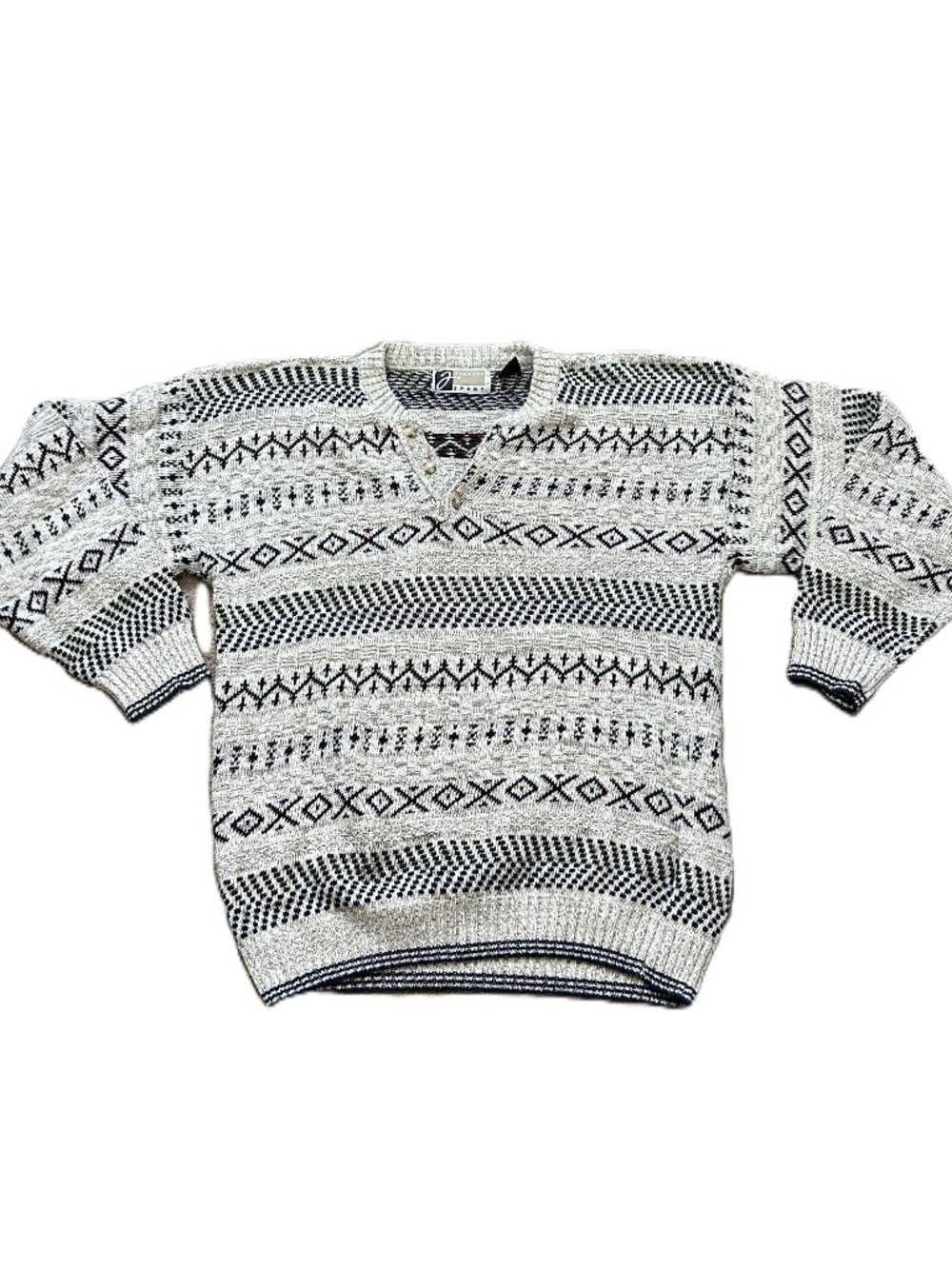 Jantzen Sport Vintage Sweater Aztec Men's L Cotton